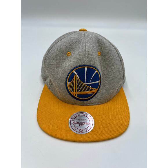 Y2K Golden State Warriors Gray & Gold NBA Snapback hat cap 90s Y2K UNISEX - Picture 1 of 5